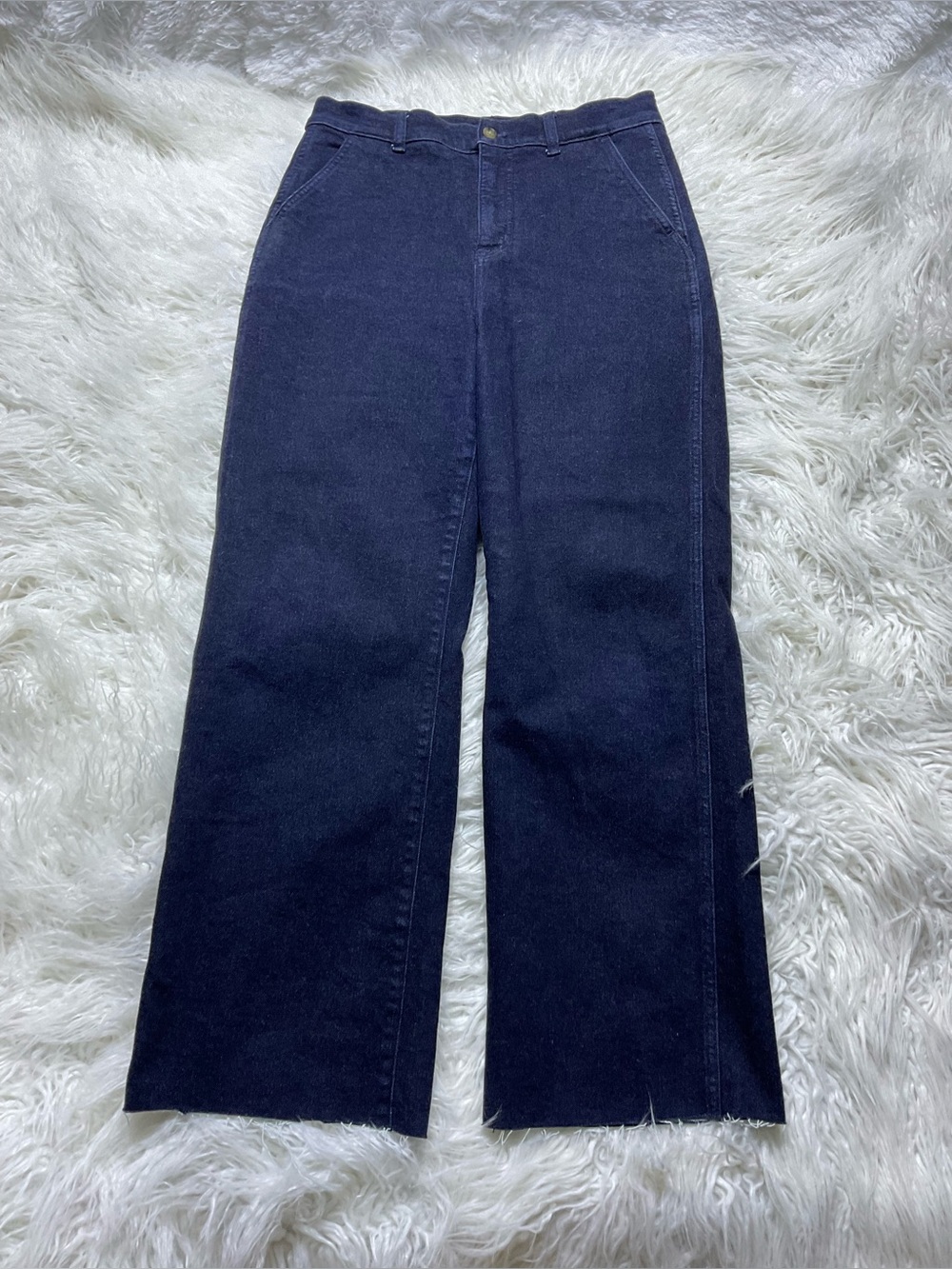 J Crew Denim Trouser Pant In Signature Stretch in Soft Rinse Wash